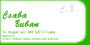 csaba buban business card